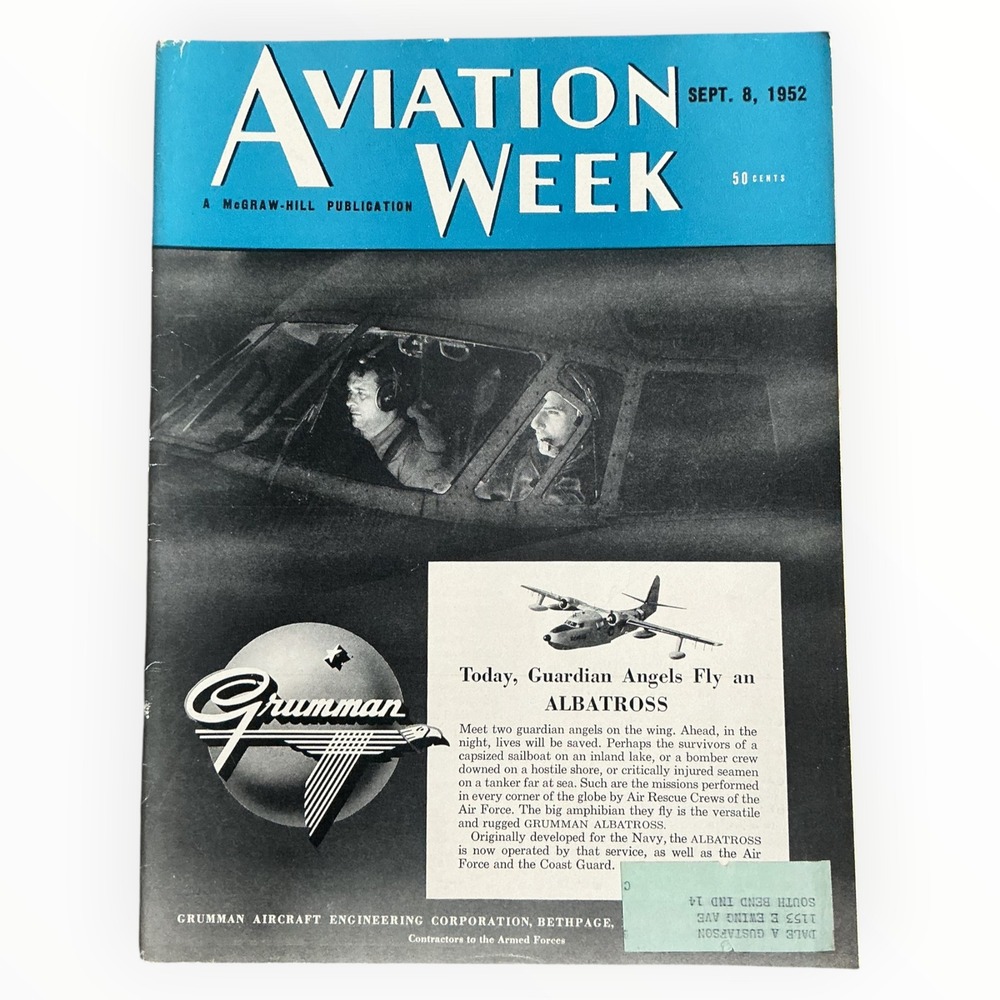 Aviation Week September 8 1952 Grumman Albatross Hurel Dubois HD 31 F 89